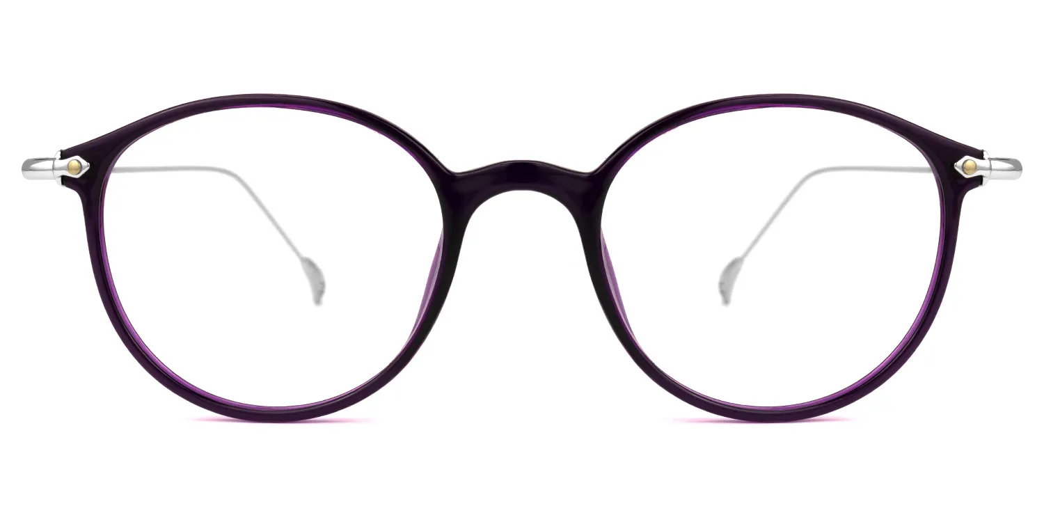 Fayth Dunkellila Rund Brille Dunkellila