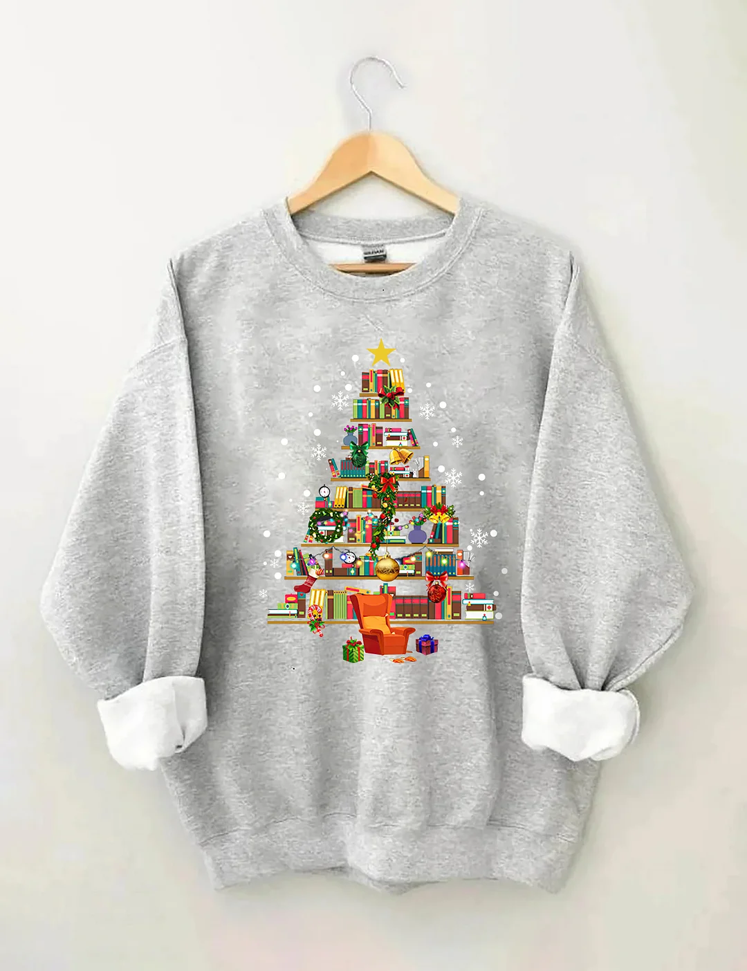 Book Christmas Tree Sweatshirt