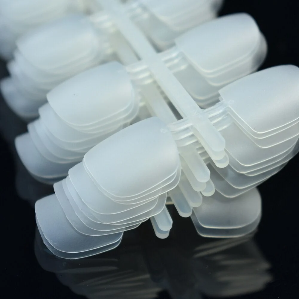 1 lot 10 Kits Clear Matte Manicure Tips Glossy French Nail Tip Transparent 24 Nails Kit Faux Ongles DIY Medium Tips-Nail Inspo