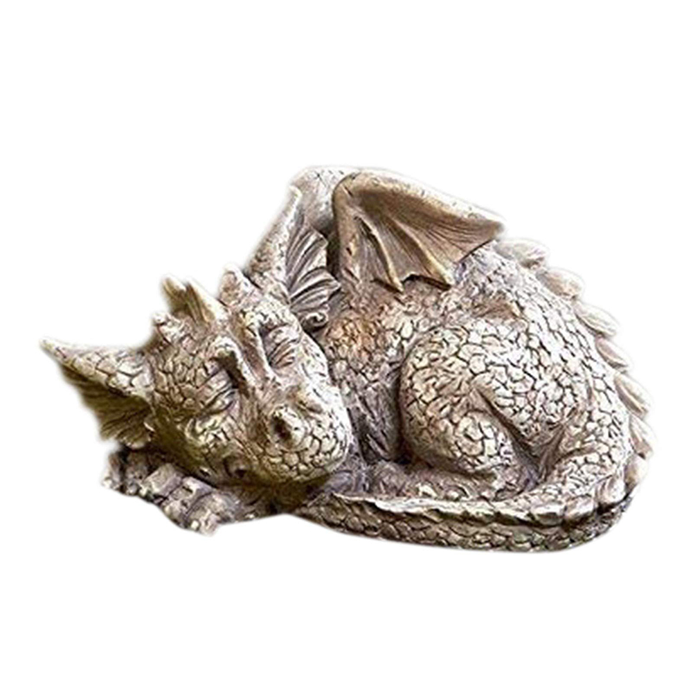 

Dragon Baby Garden Statue Sleep Portrait Stone Decor Outdoor for Home Yard, 501 Original