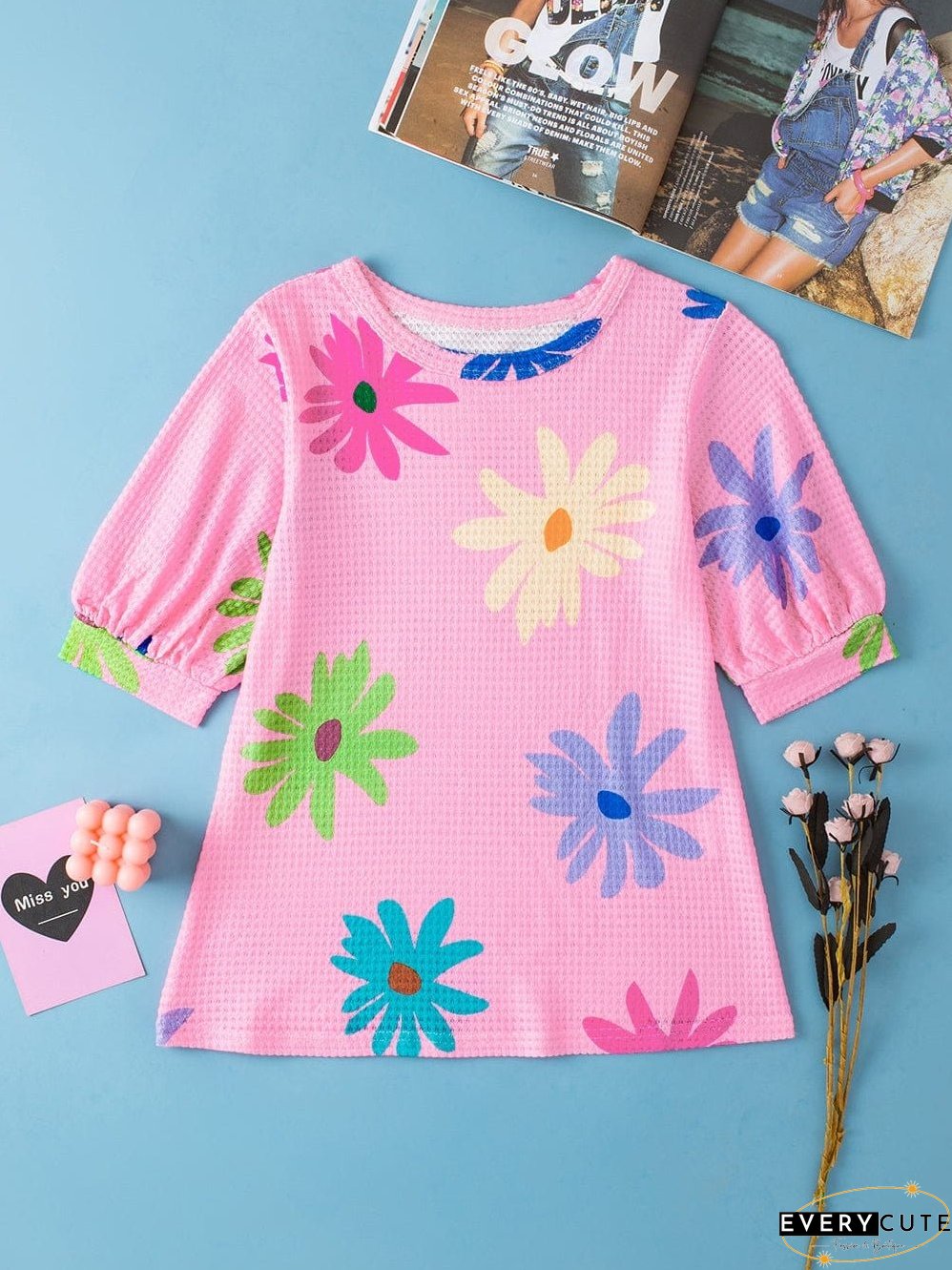 Pretty in Pink Floral Top