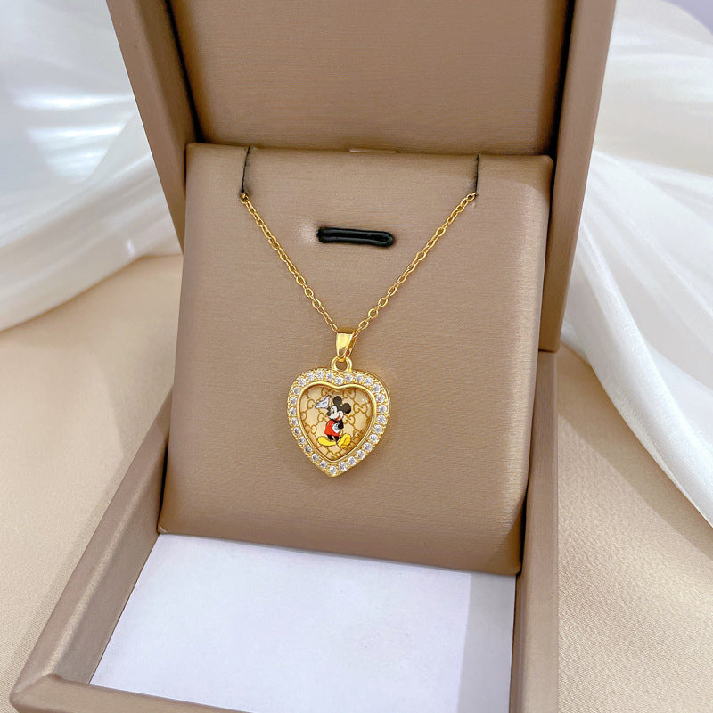 Moon Geometric Stainless Steel Stainless Steel Necklaces