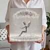DIY Pearl Painting Angel for Home Wall Decor with Frame(30x30cm)