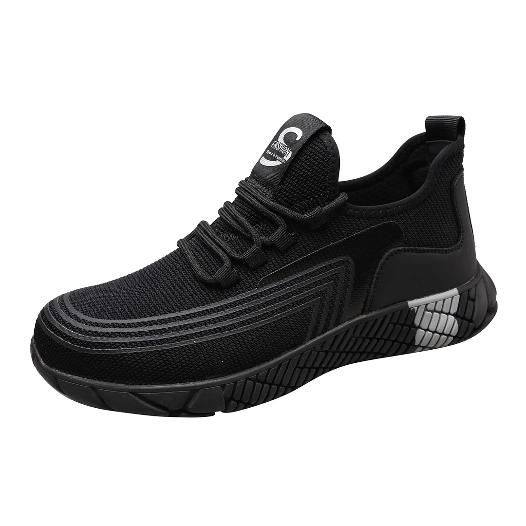 Breathable Men's Safety Shoes Boots With Steel Toe Cap Casual Men's Boots Work Indestructible Shoes Puncture-Proof Work Sneakers