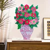 Diamond Painting Wooden Pink Vase Flower Desktop Ornament Home Decor