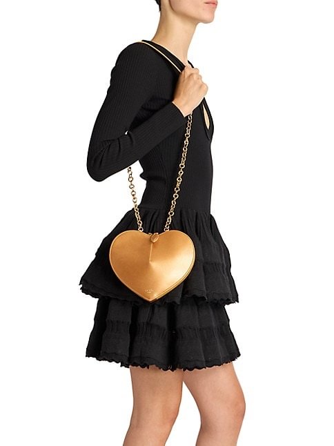 Ala&iuml;a Le Coeur Leather Chain Shoulder Bag 3.4 out of 5 Customer Rating
