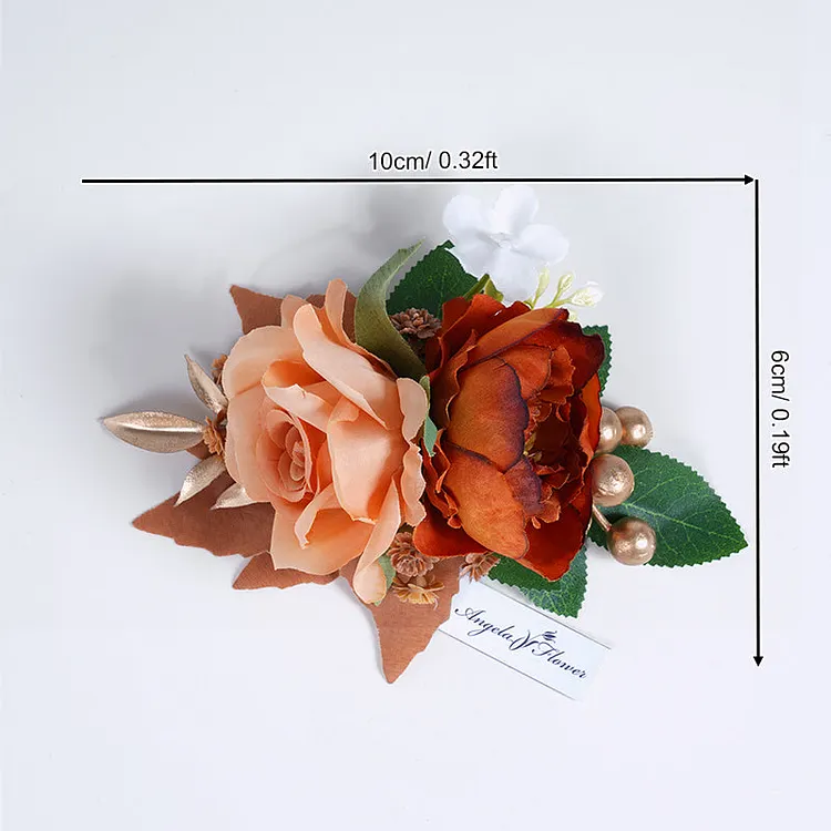 A863613 Autumn Color Series Corsage Flower Bridal Bridegroom