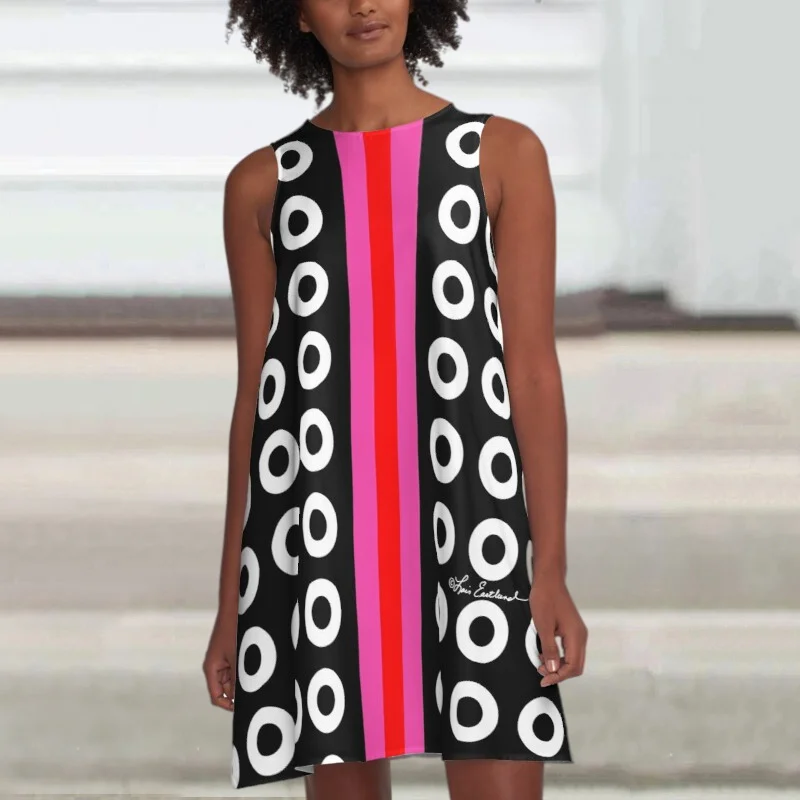 ⚡NEW SEASON⚡Casual Contrast Circle Print Mini Dress