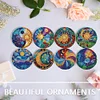 Ein Set (8 Stück) Sonne und Mond aus Holz - 5d DIY Craft Untersetzer