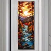 5D DIY Full Round Stained Glass Partial AB Diamond Painting Girl Beast 35x35cm (B)