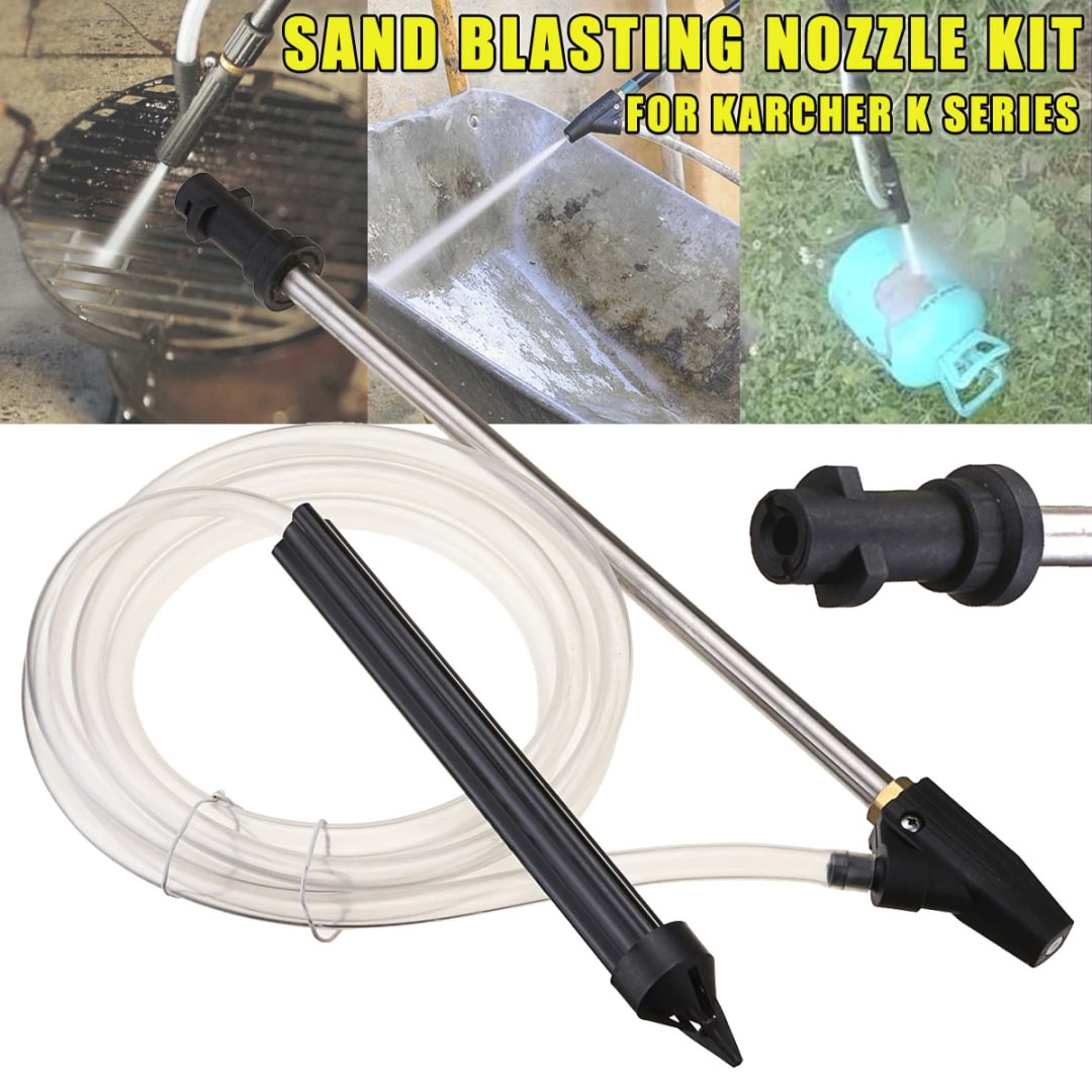 Car Washer Sandblasting Kit Sand Blaster High Pressure Water Cleaning Gun Lance 