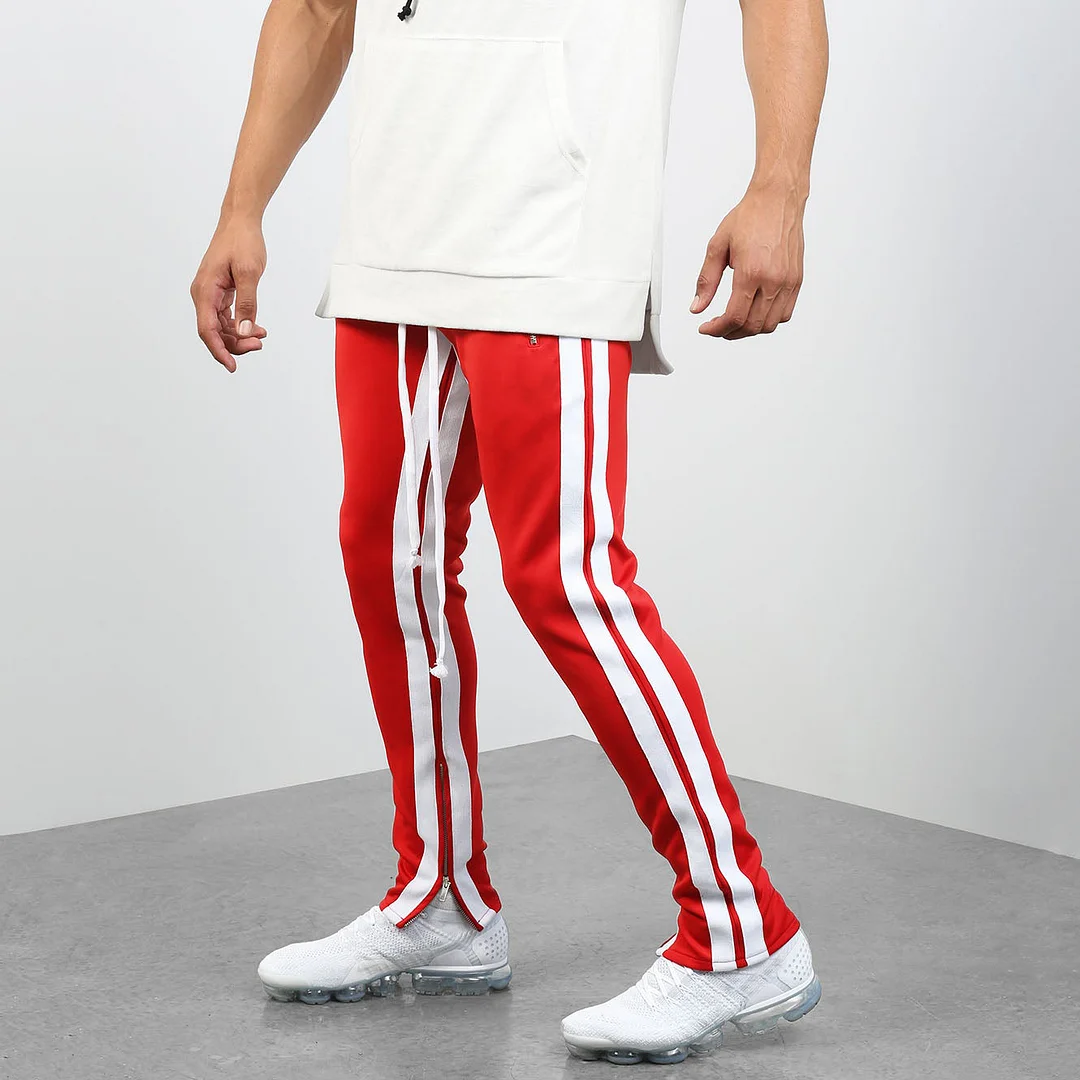 casual sporty zip trousers