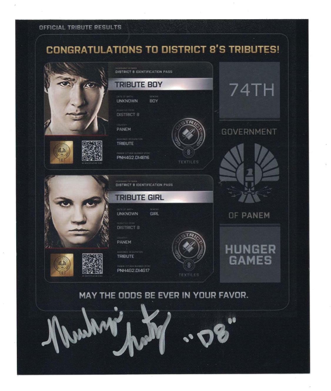 Mackenzie Lintz Signed Autographed Photo Poster painting Hunger Games Tribute Girl District 8