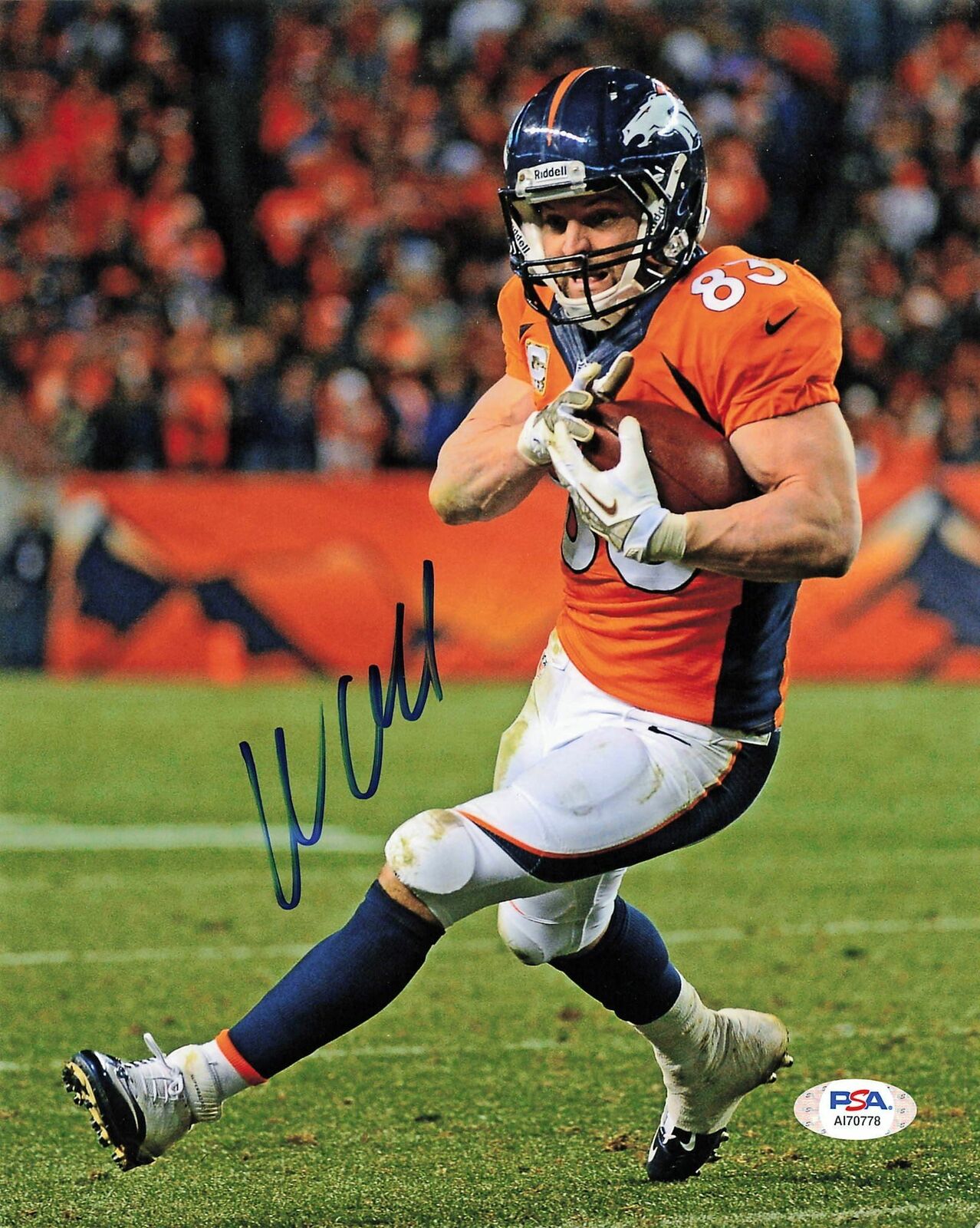 WES WELKER signed 8x10 Photo Poster painting PSA/DNA Denver Broncos Autographed