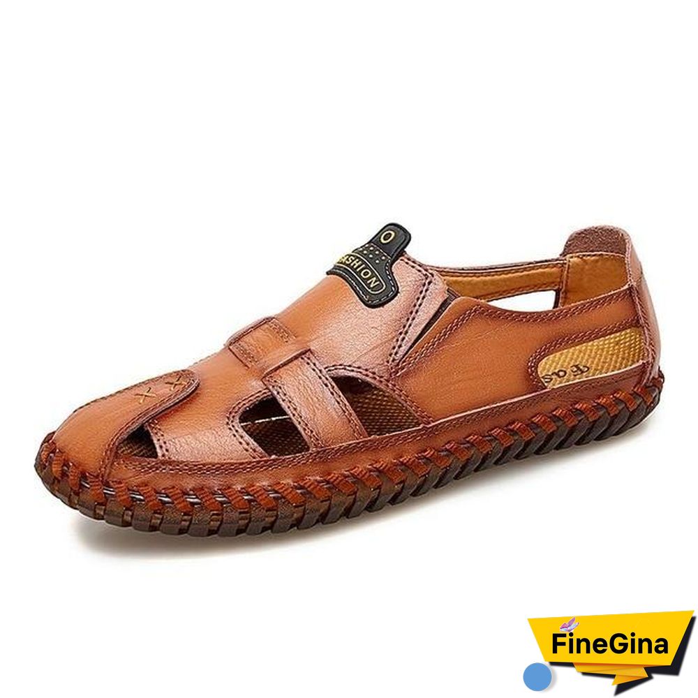 Leather Men Sandals Outdoor Flip Flop Casual Shoes Men Shoes