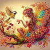 (Multi-Style)Hummingbird Butterfly Girl-Partial Special Shaped Diamond Painting 30*30CM