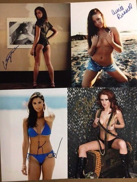 4 Signed Actress/Bikini Model Signed 8x10 Photo Poster paintings;Katie Cleary,Courtney Soule,Avr