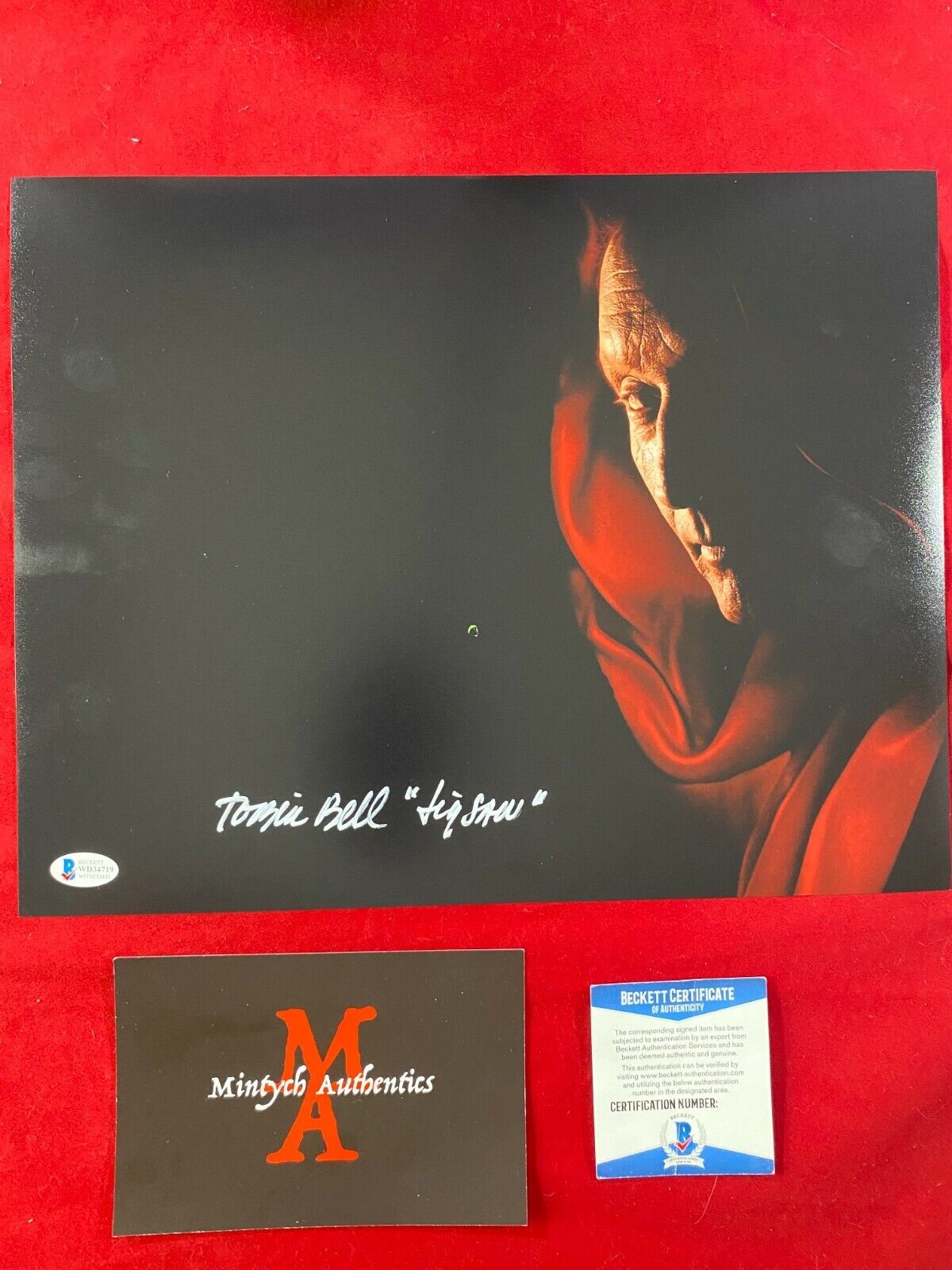 TOBIN BELL JIGSAW SAW AUTOGRAPHED SIGNED 11x14 Photo Poster painting! BECKETT COA! HORROR!