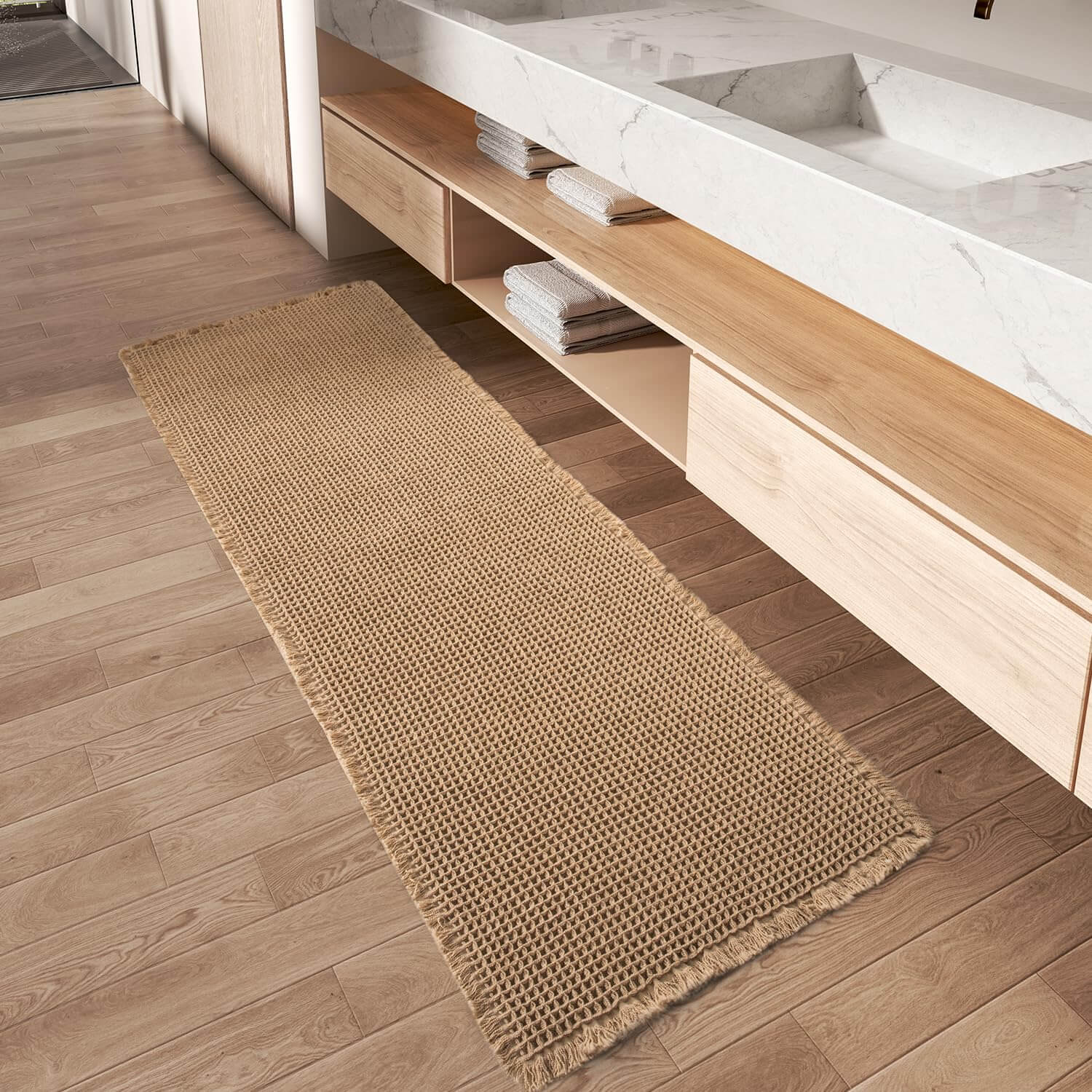 Luxury Waffle Bath Runner