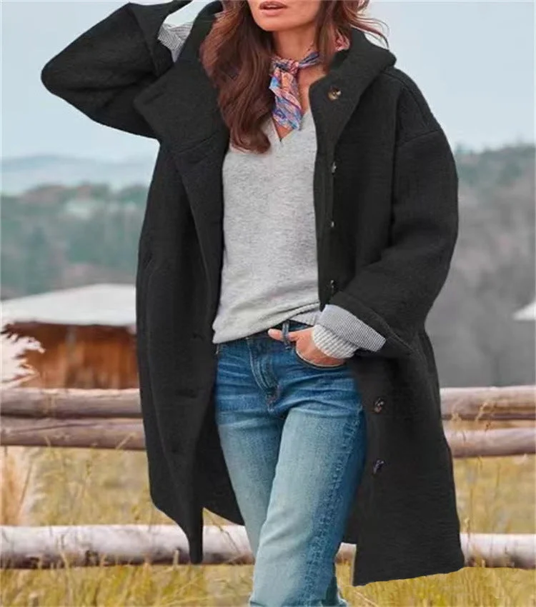 Brownm Hipster Trench Long Sleeve Winter Loose Coats