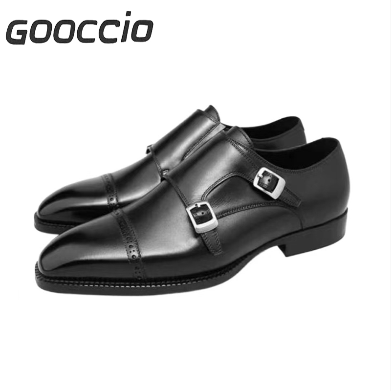 CW189 Cowhide Dress Shoes/Monk Shoes For Men  GOOCCIO  