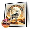 (40*40cm)Wolf - Full Round Drill Diamond Painting