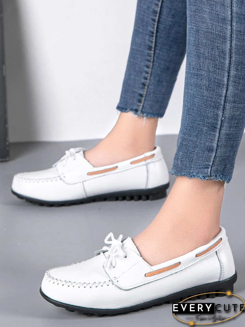 Retro Casual Simple Lace-up Flat Shoes
