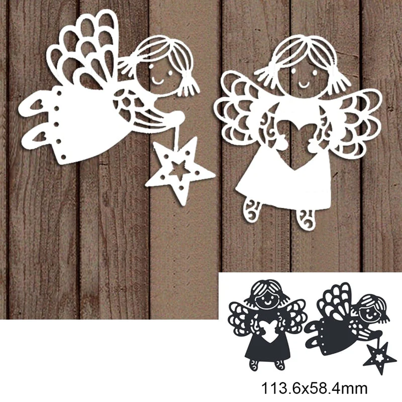 2pcs Angel  Metal Cutting Dies For DIY Scrapbook Cutting Die Paper Cards Embossed Decorative Craft Die Cut New