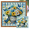 (Multi-Style) Butterfly And Flowers In Bucket-11CT Stamped Cross Stitch 45*45cm/17.72*17.72in