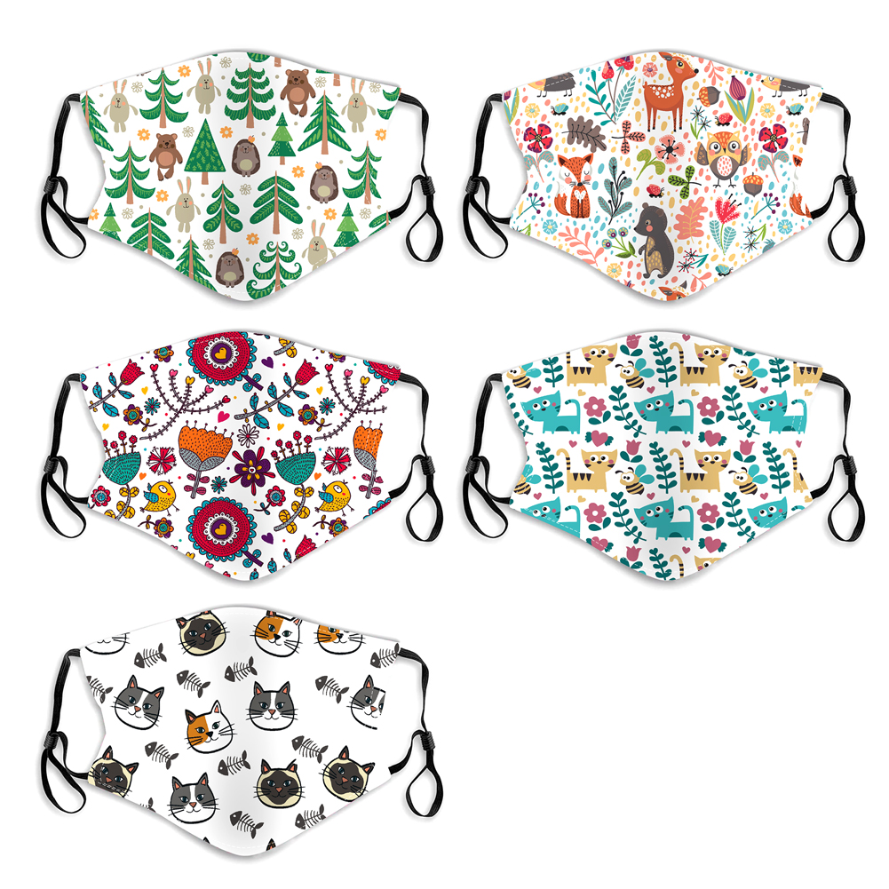 

Children Anti-dust Reusable Face Mask Cartoon Printed Kids Mouth Cover, Sku-g, 501 Original