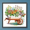 Diamond Painting-DIY Crystal Rhinestone Flowers Push Cart