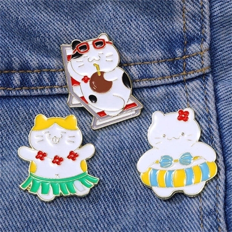 Cartoon Style Cute Animal Alloy Stoving Varnish Plating Unisex Brooches
