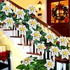 8Pcs 3D White Artificial Flowers DIY Desktop Diamond Art Kit