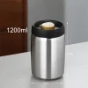 Stainless steel tea coffee bean sealed jar moisture-proof household press vacuum jar
