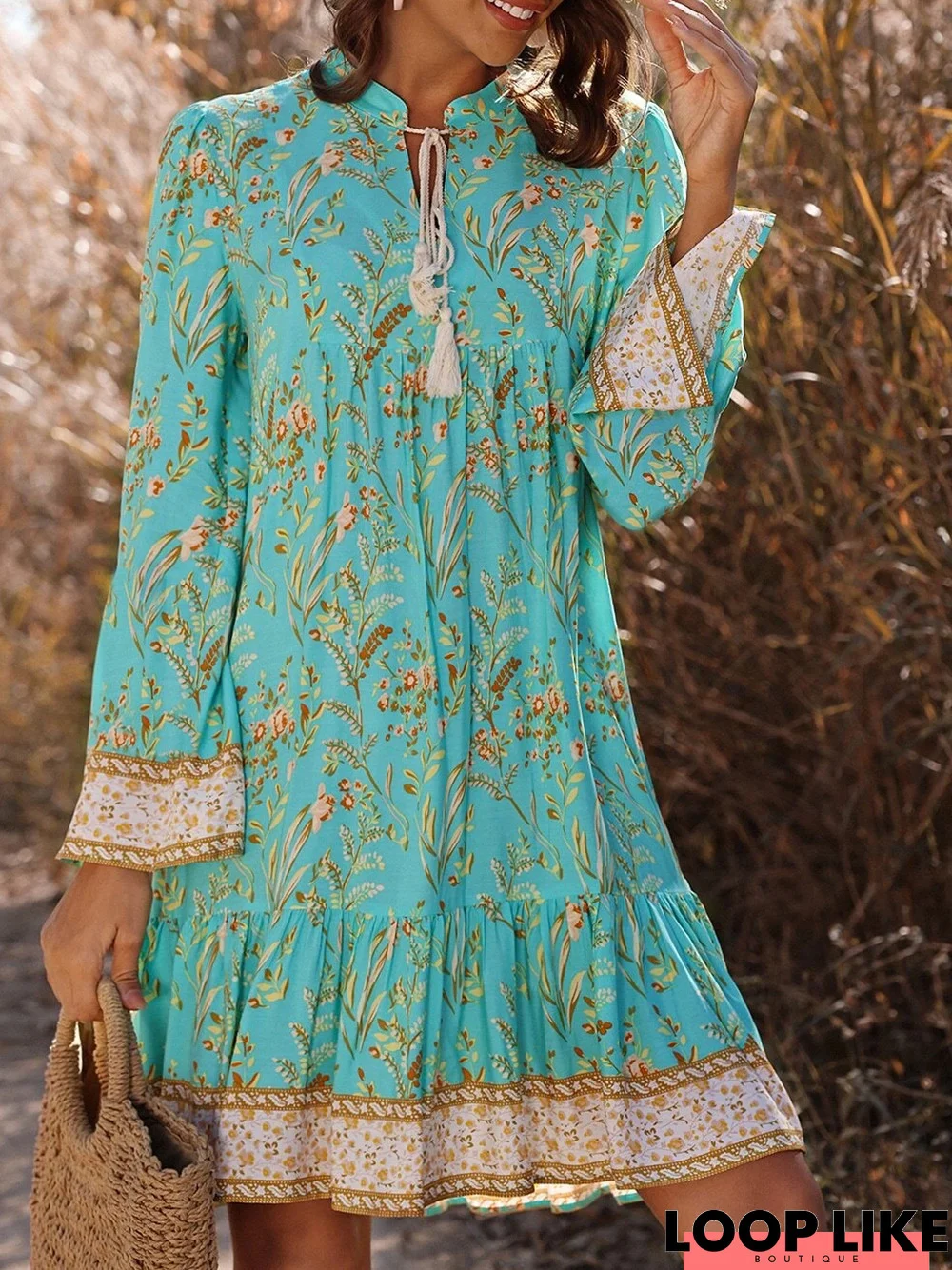 Boho Long Sleeve Dress