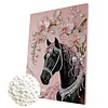 DIY Pearl Painting Horse for Home Wall Decor with Frame(30x40cm)
