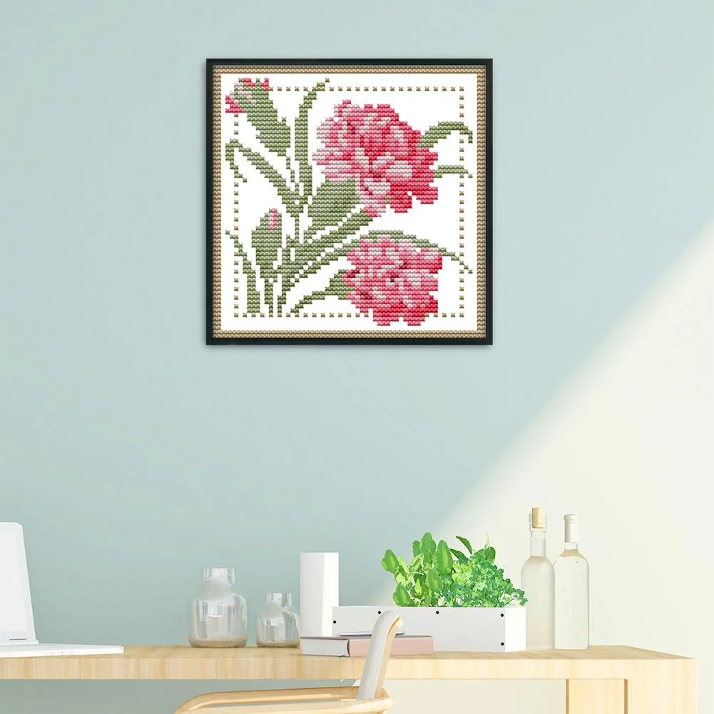 14ct Stamped Cross Stitch - Flower(17*17cm)
