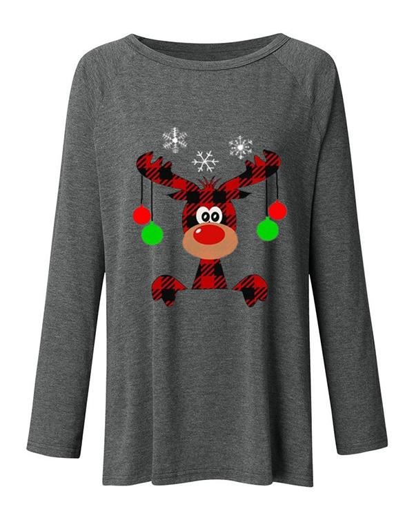 Women's Loose Long Sleeve Long Sleeve T-Shirt