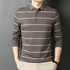 Cotton Striped Polo Shirt [10 Colors]