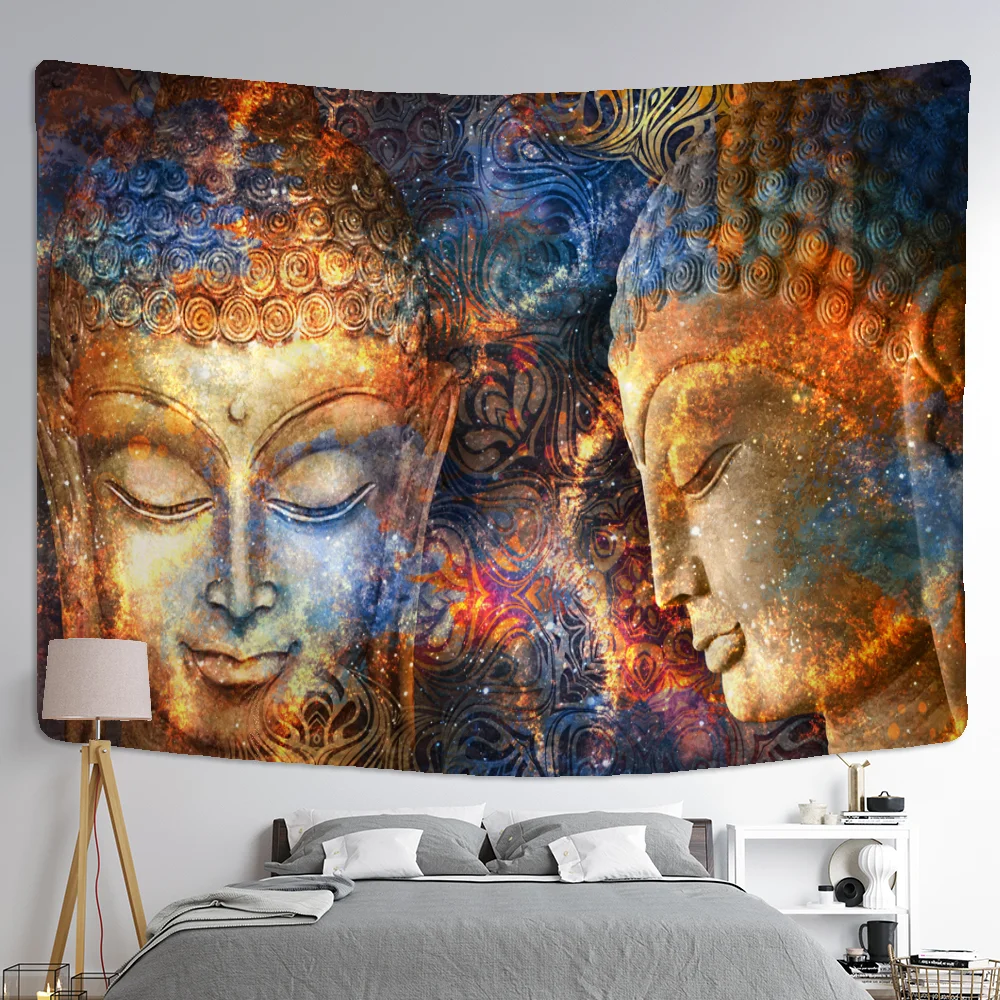 Nigikala Indian Buddha Tapestry Wall Hanging Bohemian Religious Belief Tarot Card Hippie Mandala Home Decor