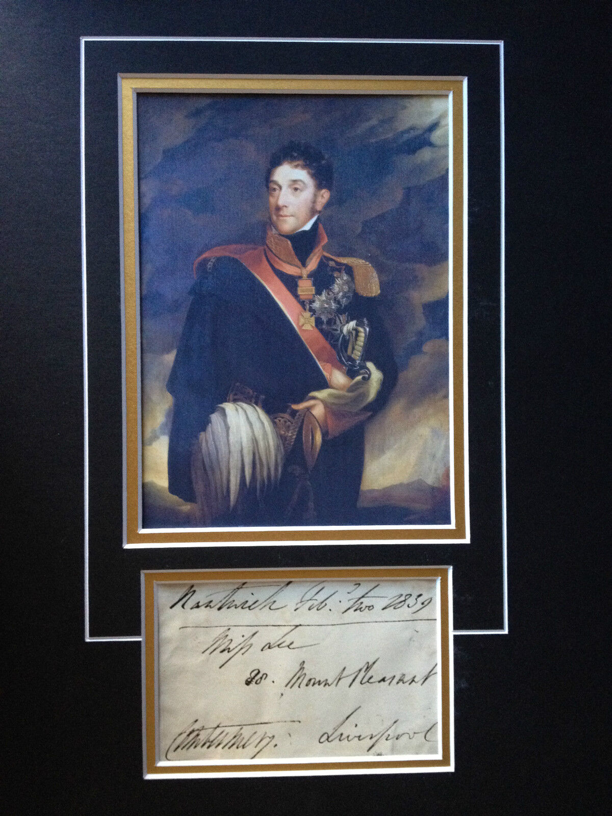 VISCOUNT COMBERMERE - ARMY FIELD MARSHAL - PENINSULA WAR - SIGNED Photo Poster painting DISPLAY