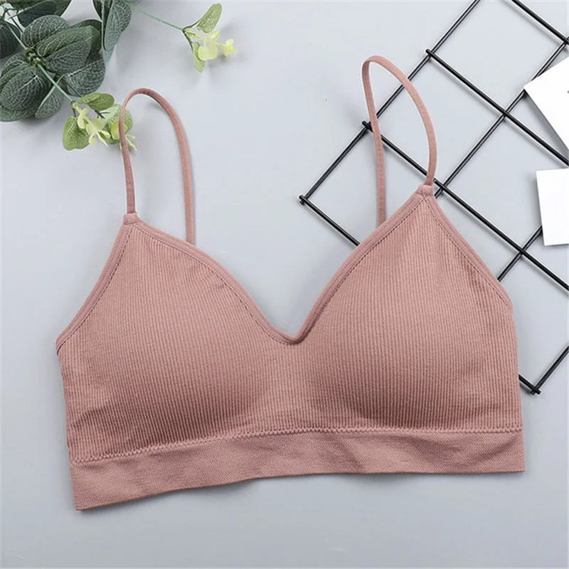 SVOKOR Push Up Bra Sexy Seamless Wireless Bra Elastic Gathering Lingerie Summer Anti-light Korean Style Wild Bras for women
