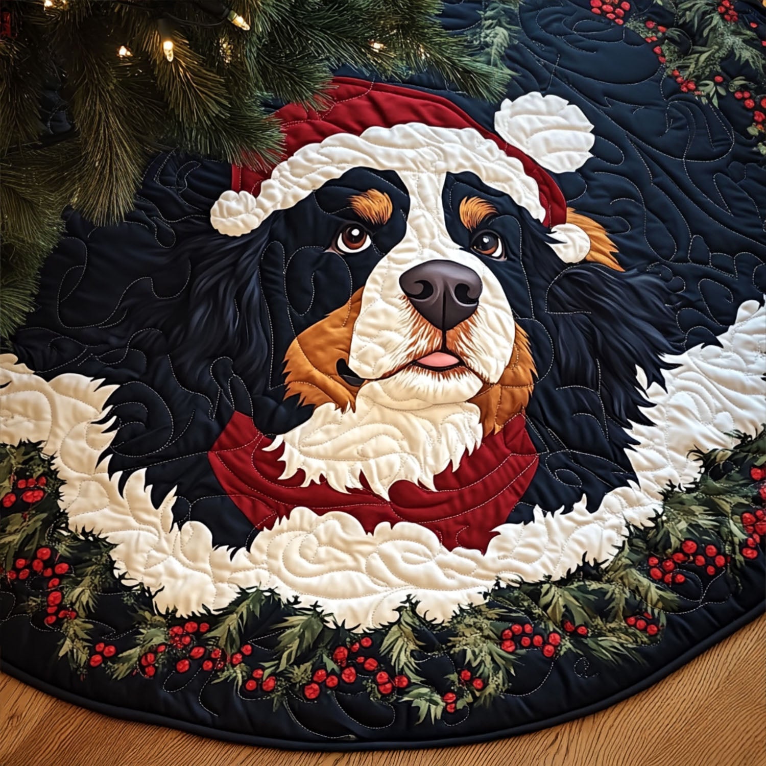 Mountain Majesty Quilted Christmas Tree Skirt NCU0PT2591