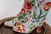 Flower Brocade Boots Baroque Boots Rococo Boots Ankle Lace up Boots Victorian Boots Floral Boots Bridal Boots Retro Boots 1900 shoes Fashion