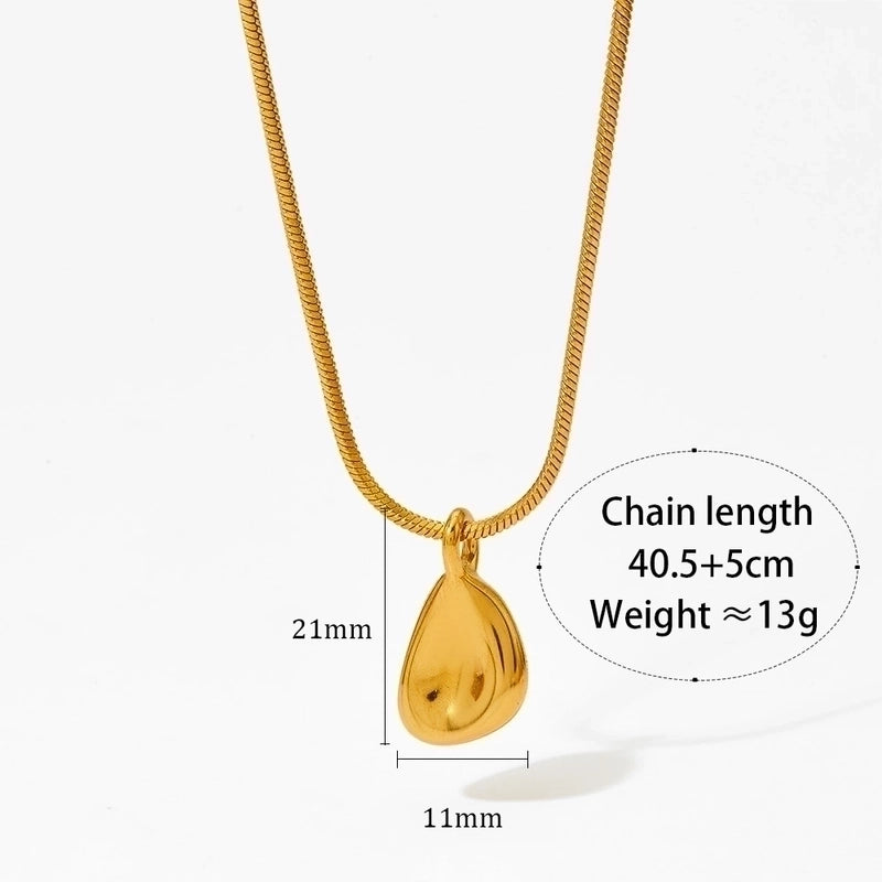 304 Stainless Steel 16K Gold Plated White Gold Plated Gold Plated Elegant Minimalist Geometric Pendant Necklace