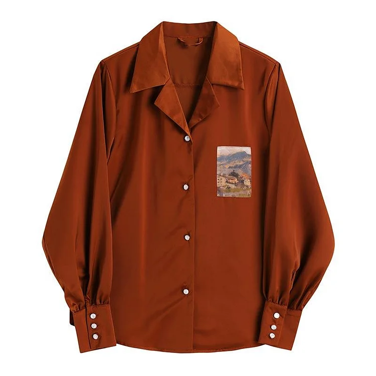 Vintage Puff Sleeve Chiffon Shirt - Modakawa Modakawa