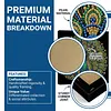 Peinture de perles DIY paon avec cadre en bois de 30x30 cm art en toile de perles