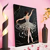 DIY Pearl Painting Ballet Girl for Home Wall Decor with Frame(40*30cm)