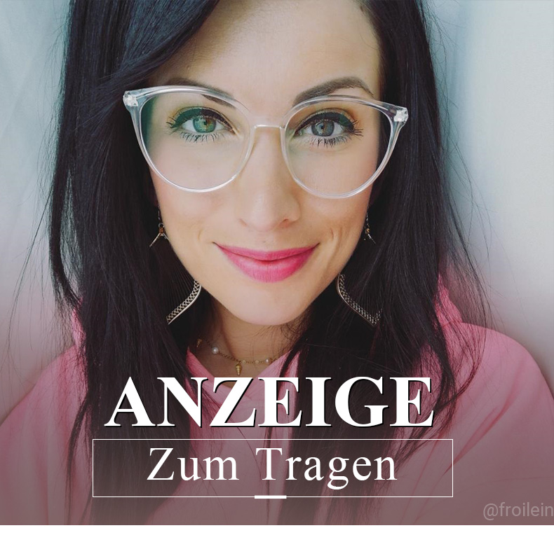 Omar Weiß Kristall Cateye Brille