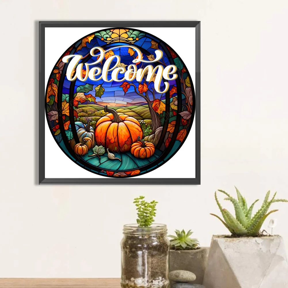 Diamond Painting - Full Round Drill - Fall Pumpkin(Canvas|30*30cm)